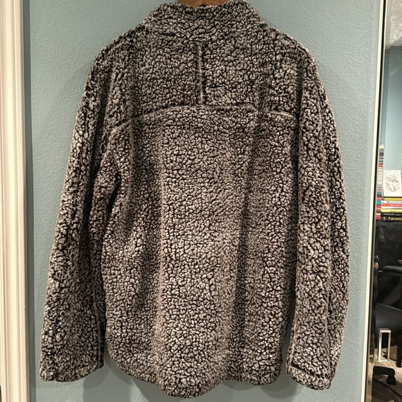 Black/white Sherpa quarter zip - Picture 3 of 4